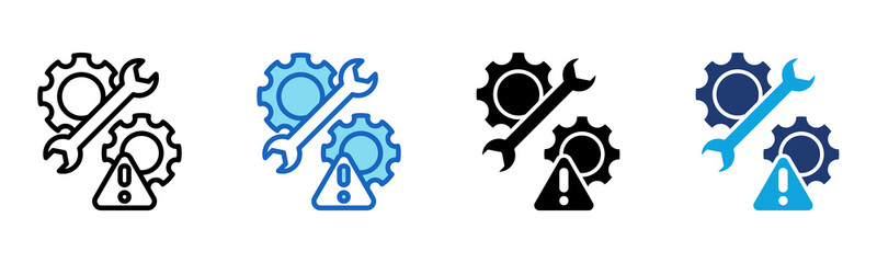 Maintenance icon Multi Style Vector Illustration