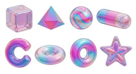 Isolated Holographic Geometric Shapes