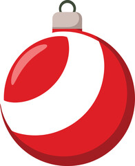 Obraz premium A Single Red Christmas Ornament on a Black Background for the Holidays