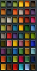 Colorful square boxes arranged in a grid pattern