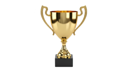 isolated trophy white on prize success and cup background. Golden background gold award for