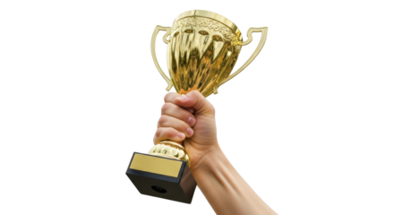 High golden Held Victory winner Celebration Golden Celebration. in award gold Trophy