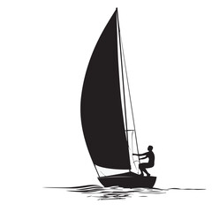 silhouette of a sailing boat