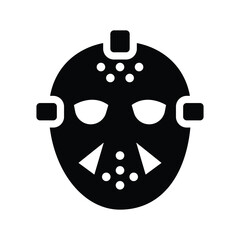 hockey mask glyph icon illustration vector graphic.eps