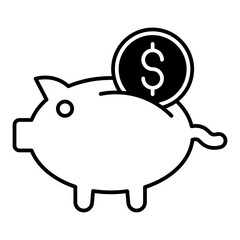 piggy bank icon dualtone