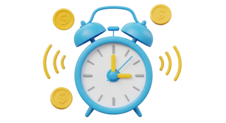 Isolated Clock with Money