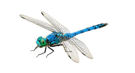 Isolated Blue Dragonfly