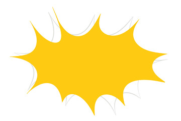 illustration: yellow price banner or speech bubble explosion isolated on white or transparent png