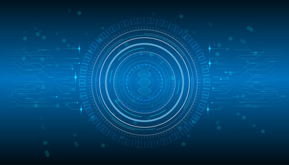 Futuristic DNA and Atom Science and Technology Background