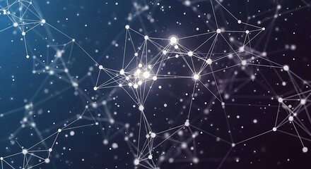 Abstract digital network in outer space.