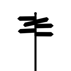 blank directional signs