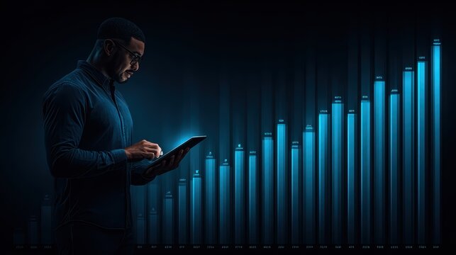 Business Analytics Growth | Data Trends on Tablet | Finance