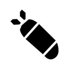 vector illustration of a nuclear bomb glyph icon