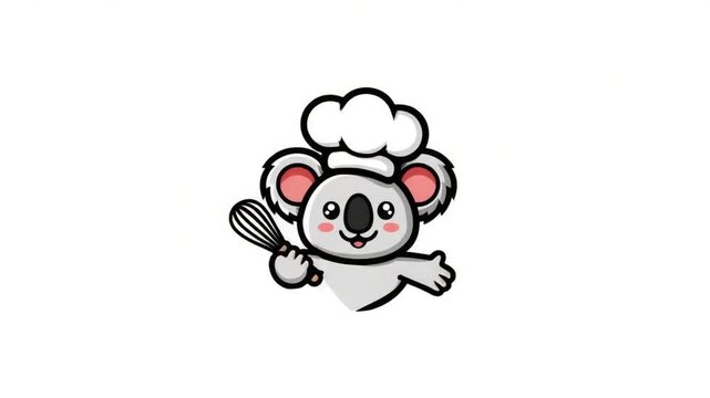 Cartoon koala chef illustration