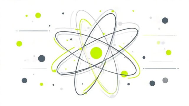 Abstract atom animation graphic