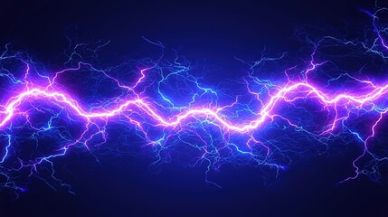 Fototapeta premium Lightning Pattern Background, Neon Pink Purple, Electric Effects, Abstract Cool Tones 