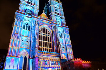 westminster abbey at night