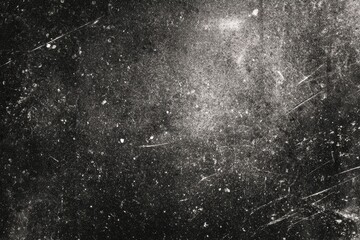 grunge overlay effect with scratch and dust on black background, retro noisy grain dust texture for film or photo overlay effect on black background, old photo overlay texture