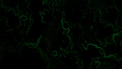 Abstract dark background with faint glowing green lines and plasma swirling energy. Futuristic, sci-fi aesthetic digital artwork. Mysterious intricate organic patterns and depth.