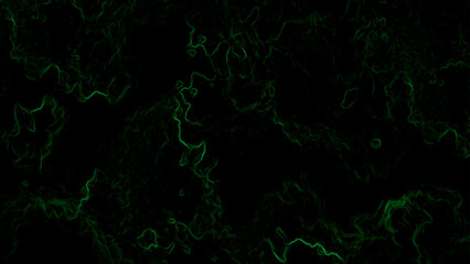 Abstract dark background with faint glowing green lines and plasma swirling energy. Futuristic, sci-fi aesthetic digital artwork. Mysterious intricate organic patterns and depth.