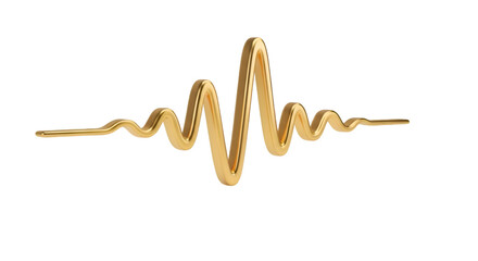 Golden waveform illustration, a dynamic and elegant representation of sound or energy.