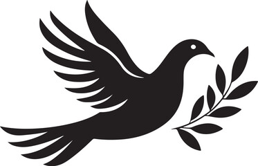 Obraz premium Peace Dove Silhouette Vector Bundle