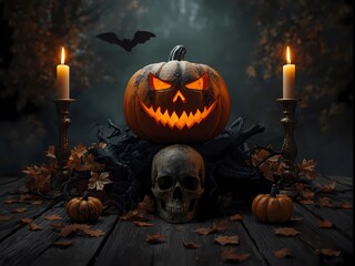 halloween pumpkin on a halloween