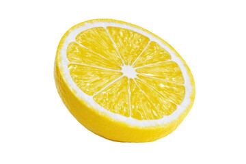 Citrus fruit wheel slice of lemon PNG, cutout isolated on transparent background. Fresh drink garnish decoration graphic resource