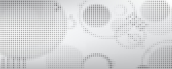 Halftone faded gradient texture. Grunge halftone grit background. White and black sand noise wallpaper. Retro pixilated vector backdrop