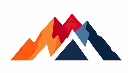 Abstract colorful mountains graphic