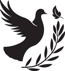 Fototapeta premium Peace Dove Silhouette Vector Bundle