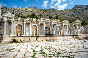 Antonin Fountain in the ancient city of Sagalassos in Aglasun district of Burdur province in Turkey