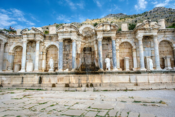 Antonin Fountain in the ancient city of Sagalassos in Aglasun district of Burdur province in Turkey