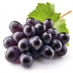 A bunch of fresh red grapes produce natural fruit.