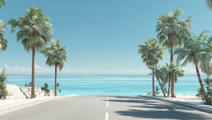 Tropical coastal road