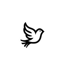Fototapeta premium White bird in flight graphic design