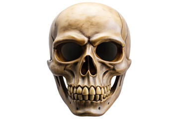 Obraz premium Realistic human skeleton mask isolated with no background or shadows for design projects transparent background