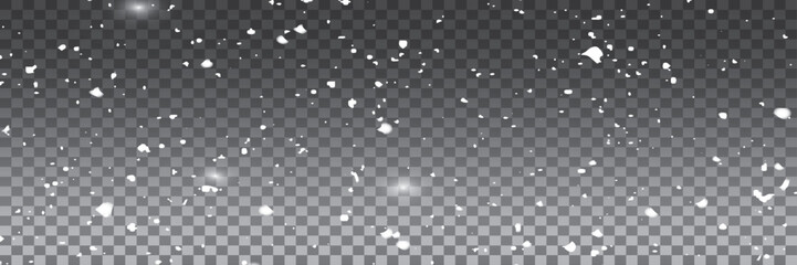 Heavy Snowfall in Transparent Cold Winter Weather