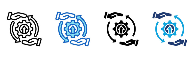 Development icon Multi Style Vector Illustration