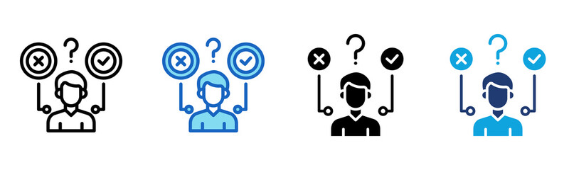 Decision Making  icon Multi Style Vector Illustration