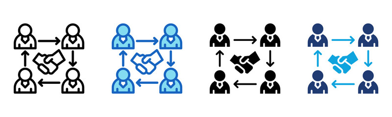 Interpersonal Relationship icon Multi Style Vector Illustration