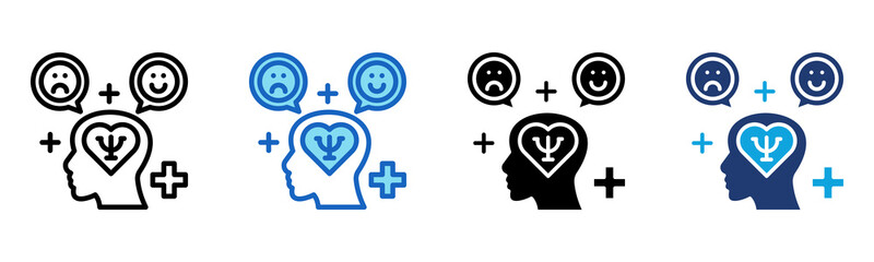 Psychology icon Multi Style Vector Illustration
