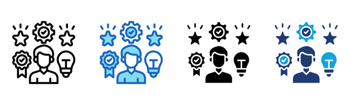 Expertise icon Multi Style Vector Illustration