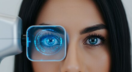 Futuristic eye scan device