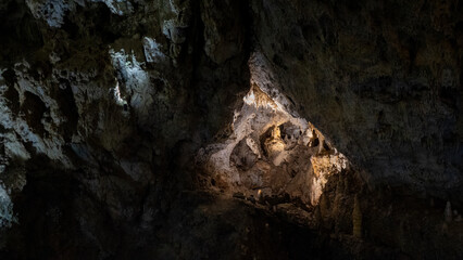 Demanovska Cave Of Liberty In Low Tatras Slovakia With Stalactites Stalagmites And Underground Waterfall Lake Most Visited Cave In Slovakia Natural Limestone Formations