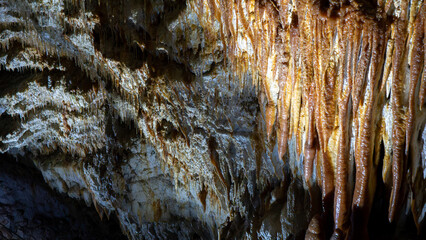 Demanovska Cave Of Liberty In Low Tatras Slovakia With Stalactites Stalagmites And Underground Waterfall Lake Most Visited Cave In Slovakia Natural Limestone Formations