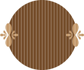 wooden frame background Vector with floral