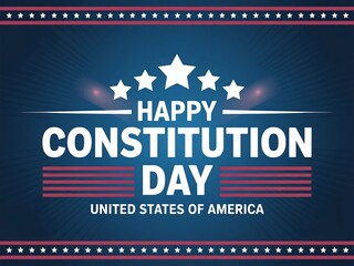 Naklejka premium Celebrate constitution day with a festive united states of america design featuring stars and stripes