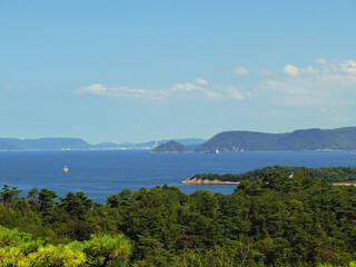 A panoramic view of the Seto Inland Sea National Park.
This images was captured from mainland of Japan.