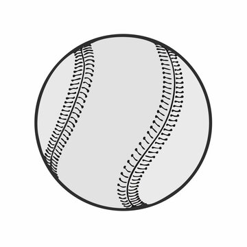 Baseball stitching silhouette. This image shows the silhouette of baseball stitching, which is the pattern of stitches found on a baseball. Vector clipart illustration design.
